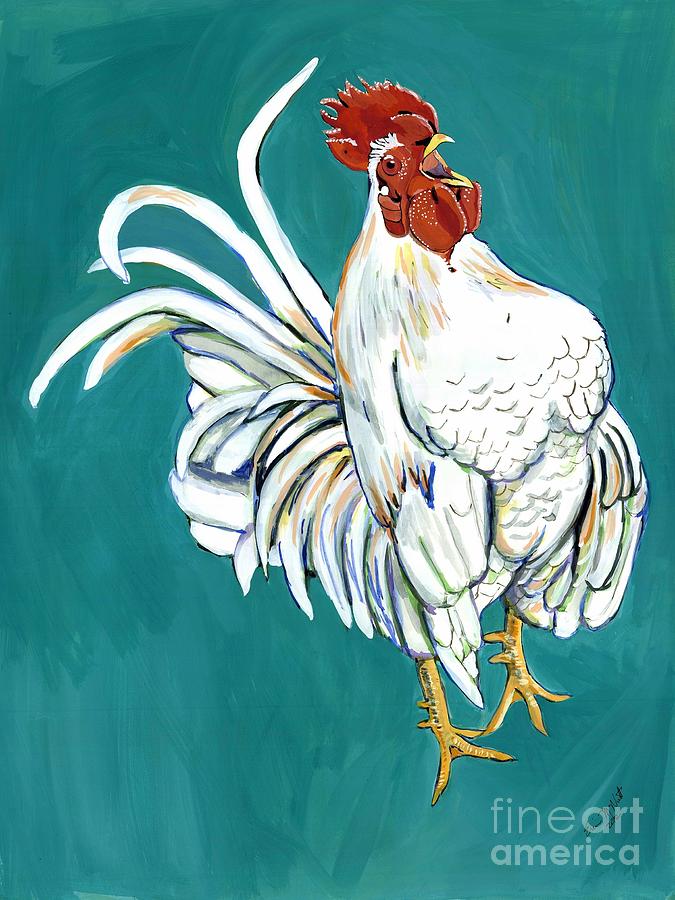Rooster Painting - Rooster Call by Erin  McNutt