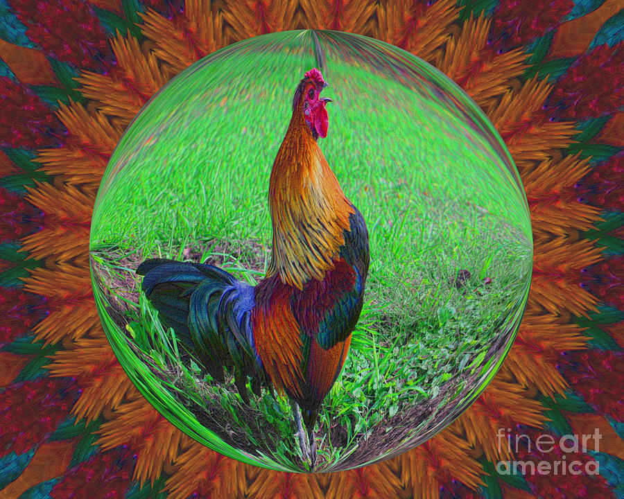 Rooster Colors Digital Art by Smilin Eyes Treasures