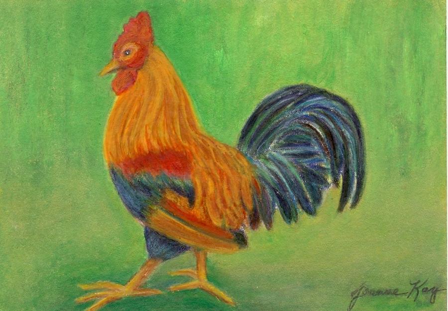 Rooster  Painting by Jeanne Juhos