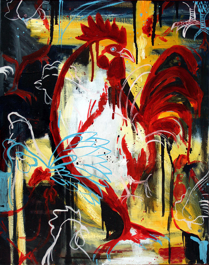 Rooster Painting by Leanne Wilkes