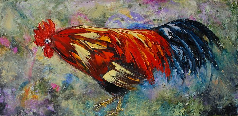 Rooster Painting by MiMa Kostova - Fine Art America