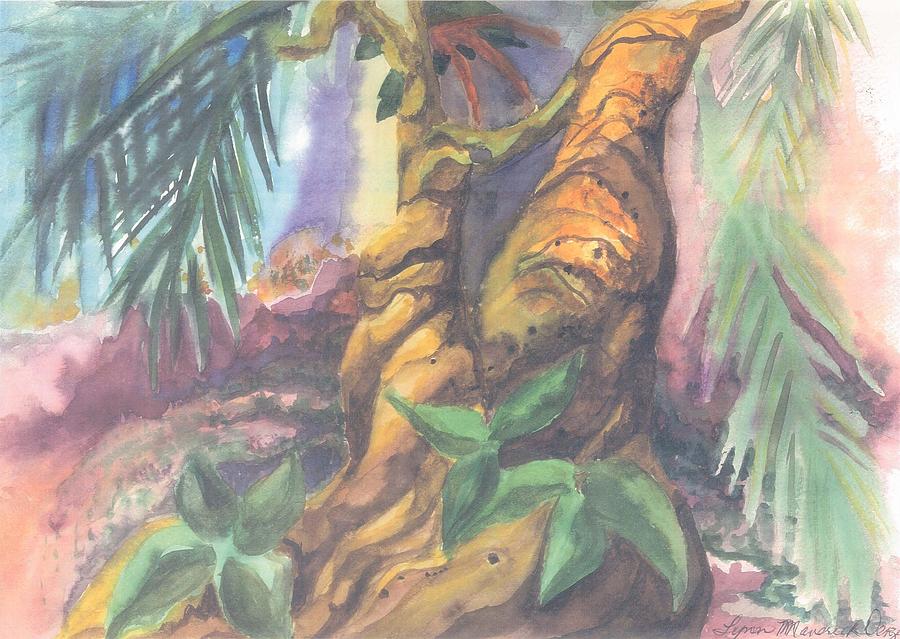 Roots of the Rain Forest Painting by Lynn Maverick Denzer