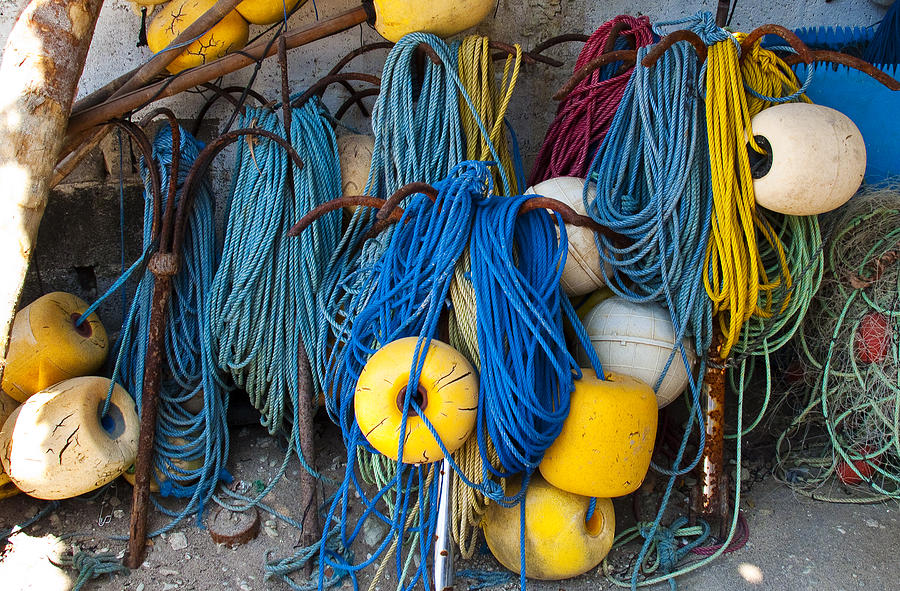 Rope and Floats Photograph by Joe  Palermo
