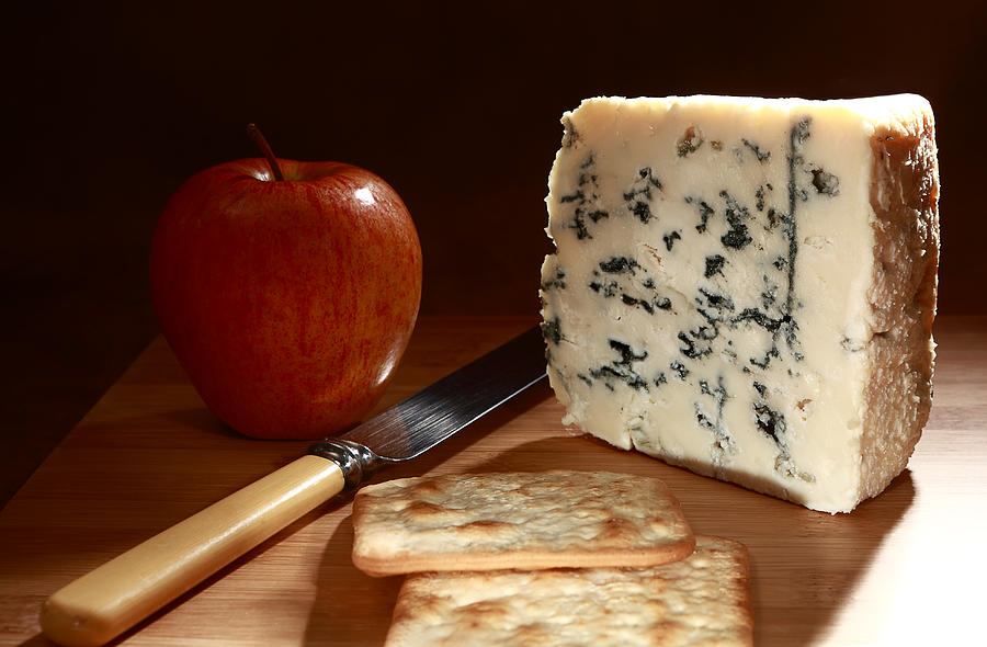 Roquefort and apple low angle Photograph by Paul Cowan