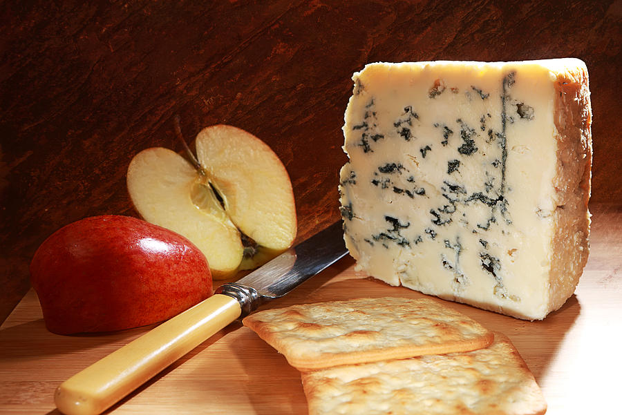 Roquefort and apple  Photograph by Paul Cowan