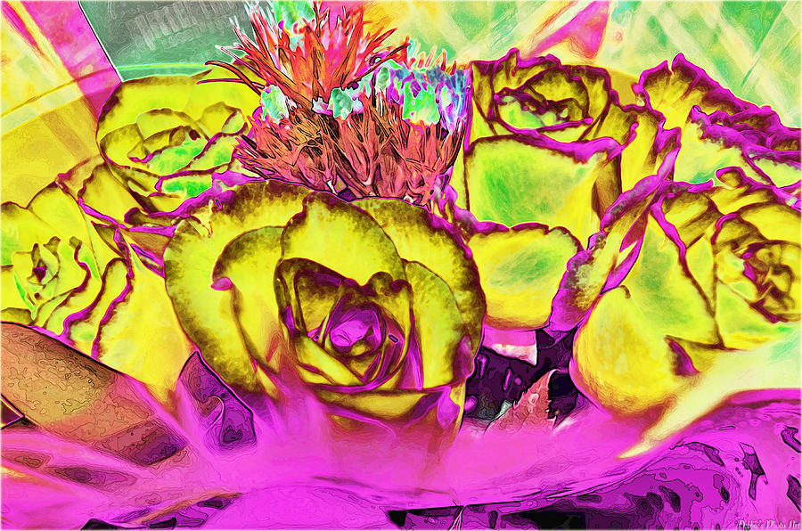 Rose Boquet Art Digital Art By Debbie Portwood Fine Art America