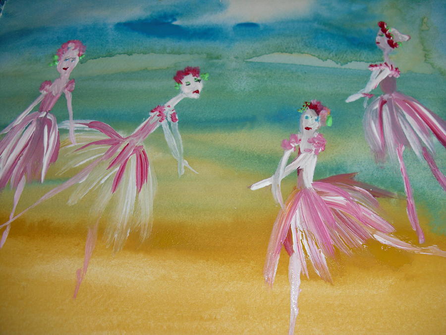 Rose bud Ballet Painting by Judith Desrosiers