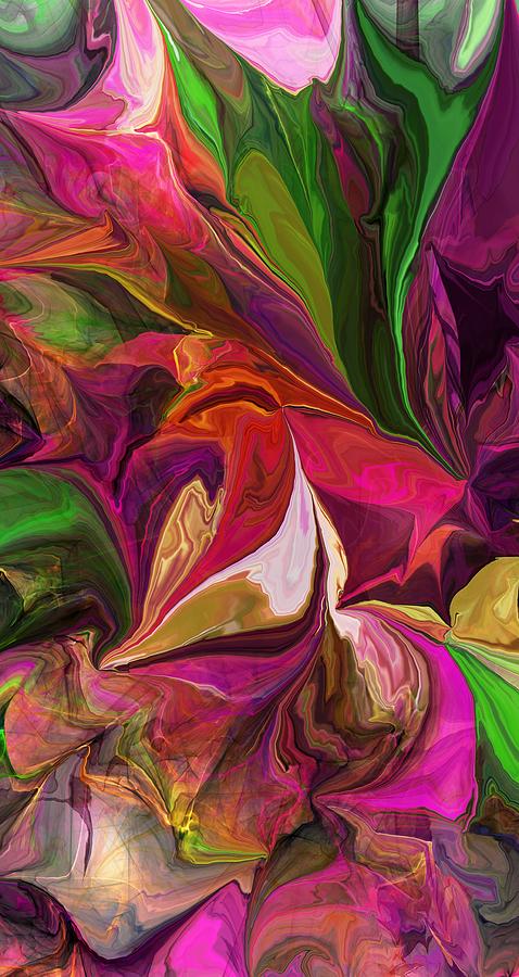 Rose Colored Fantasy Abstract Digital Art by David Lane