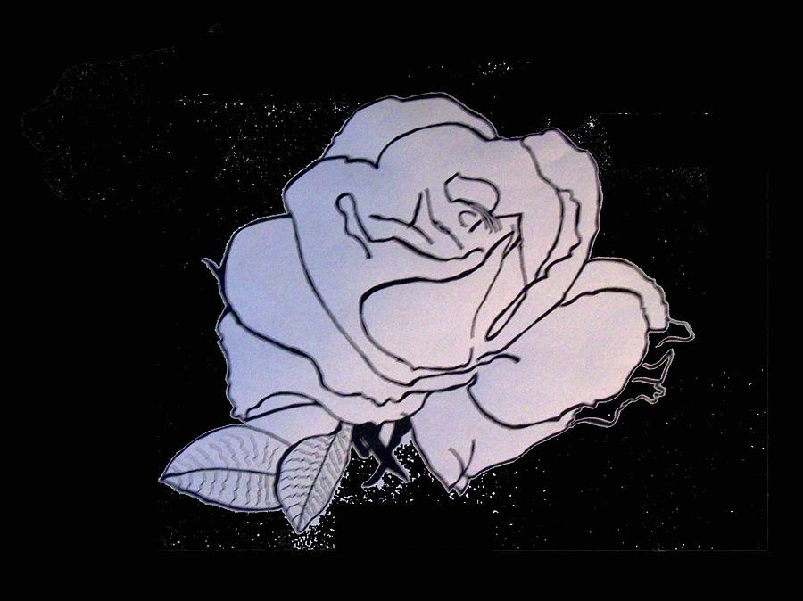 Rose Drawing By De Beall