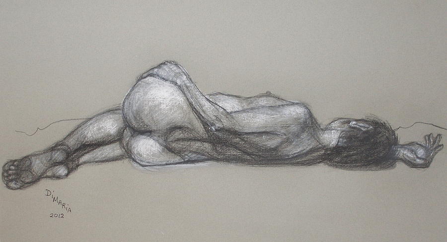 Rose Reclining Drawing by Donelli  DiMaria