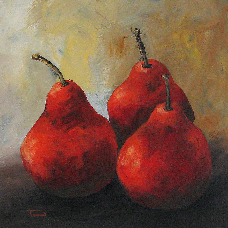 Rose Red Pears Painting by Torrie Smiley