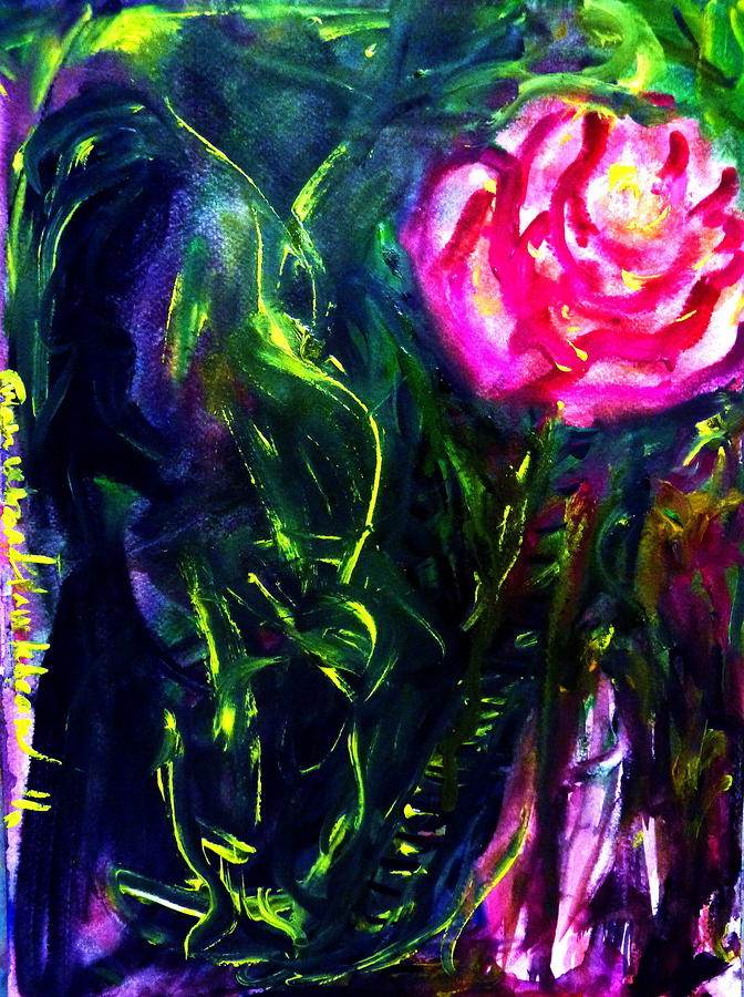 Rose step of love Painting by Wanvisa Klawklean