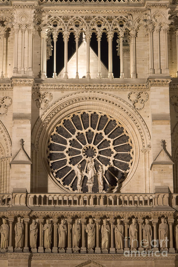 Rose window of Notre Dame Photograph by Fabrizio Ruggeri