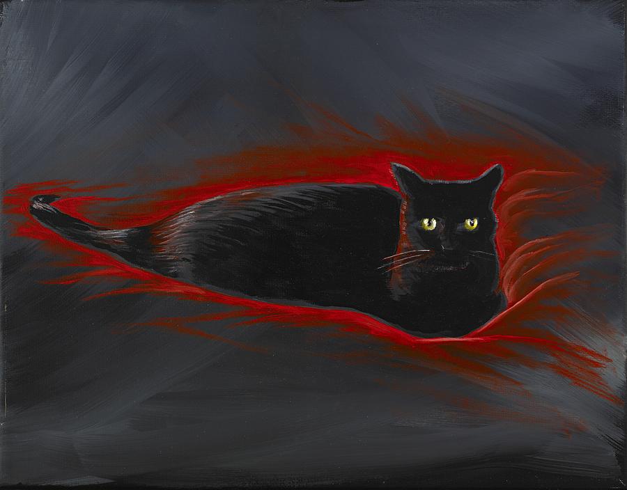 Rosemary Our Cat Painting by David Junod