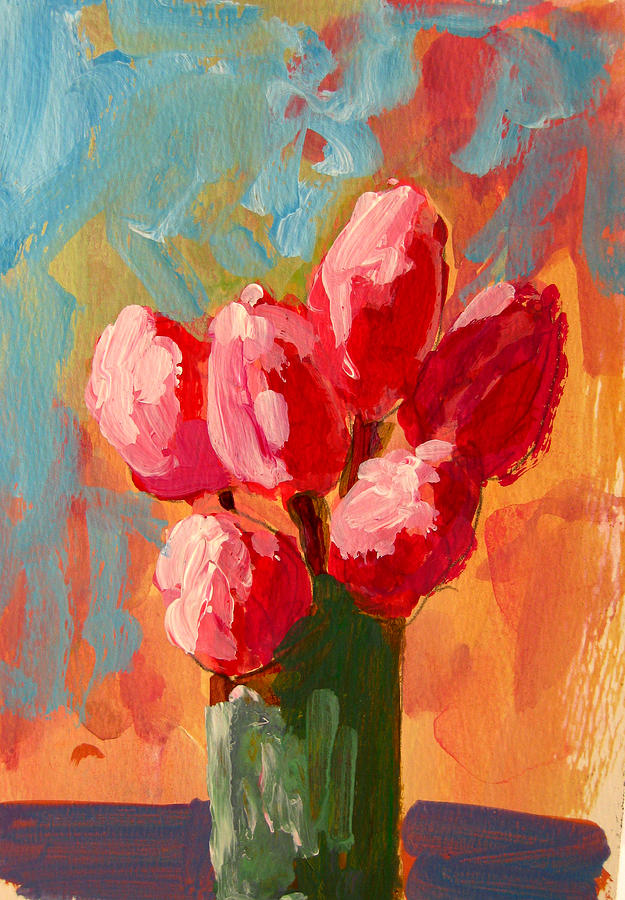 Roses are Pink Painting by Patricia Awapara