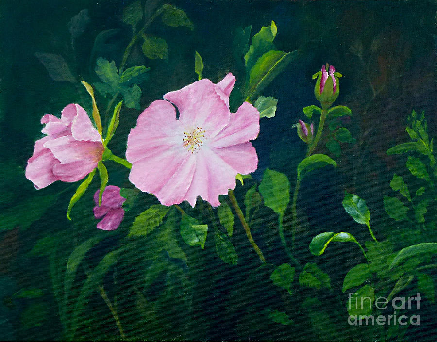 Roses are...Pink Painting by Jean A Chang