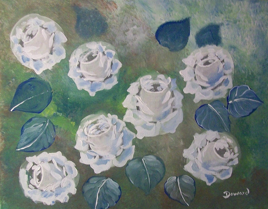 Roses Bouquet Painting by Raymond Doward
