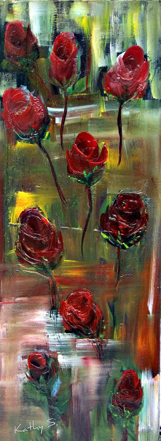 Roses Free Painting by Kathy Sheeran