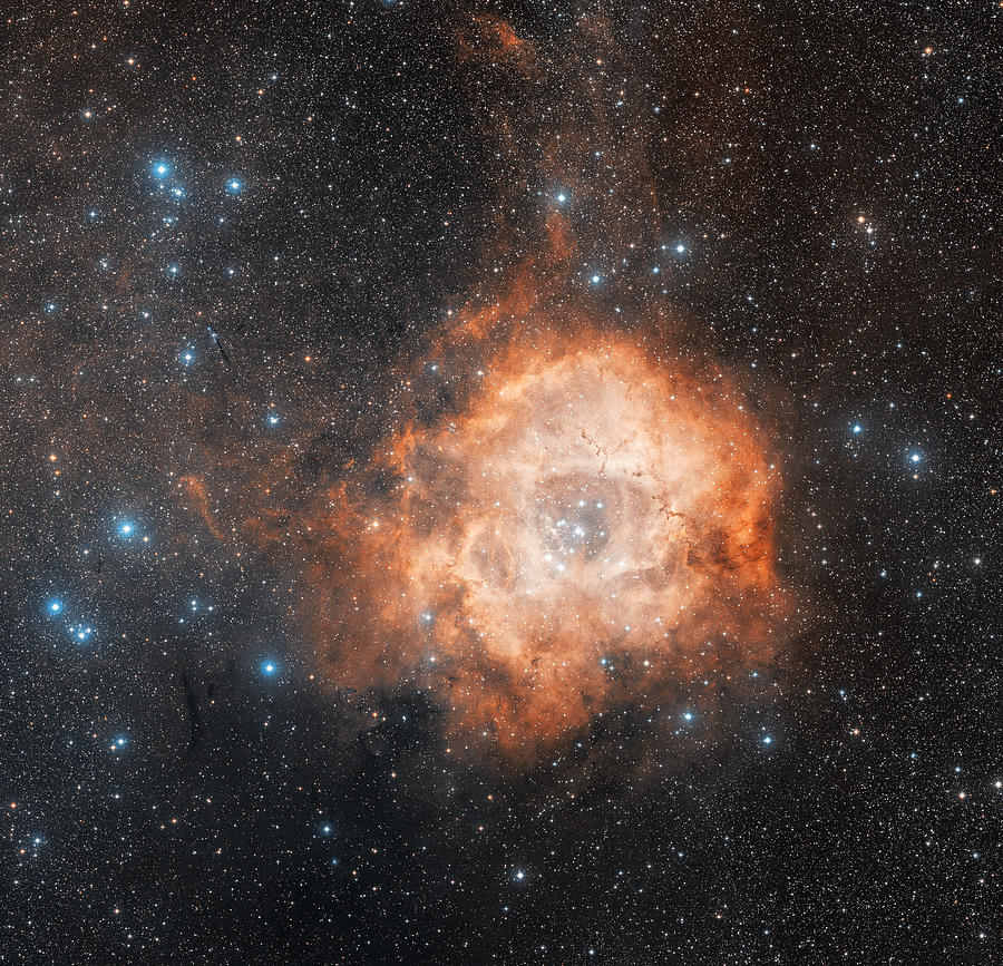 Space Photograph - Rosette Nebula (ngc 2237) by Davide De Martin