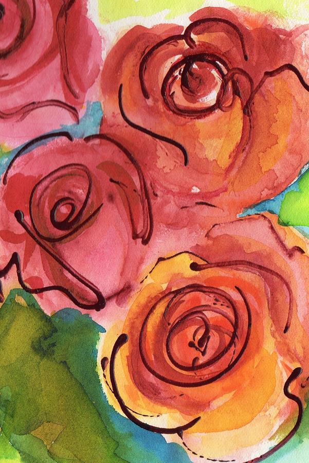 Rose Painting - Rosettes by Judy  Rogan