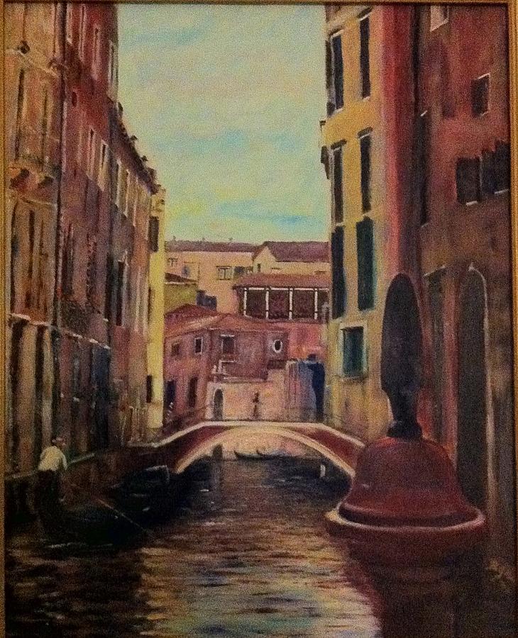 Landscape Painting - Rosso Veneziano by B Russo
