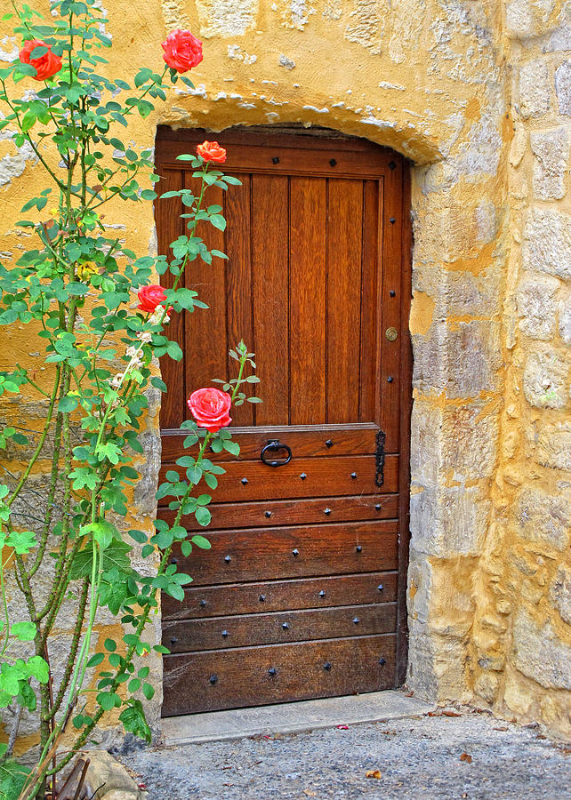 Rosy Doorway France Photograph by Dave Mills