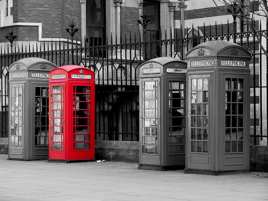 London Photograph - Red Telephone  by Ralf Kaiser