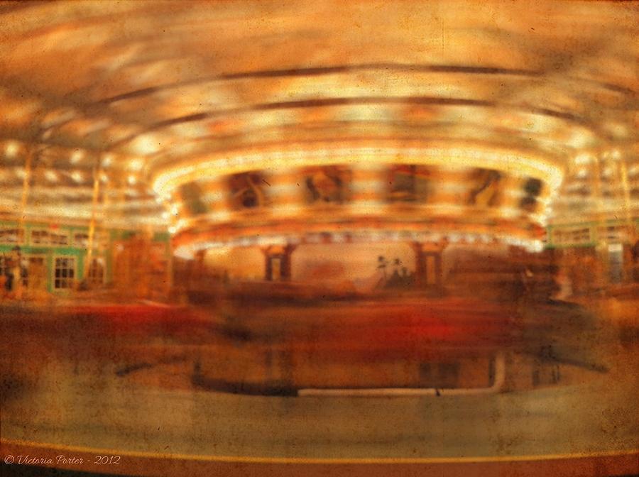 Round and Round goes the Dentzel Carousel at Glen Echo Park MD Photograph by Victoria Porter
