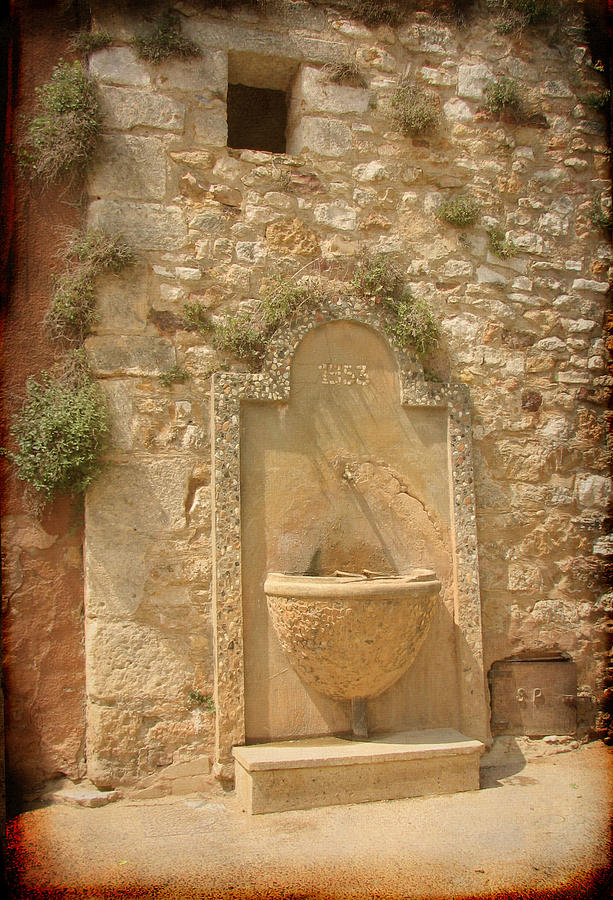 Roussillon Fountain Photograph by Carla Parris