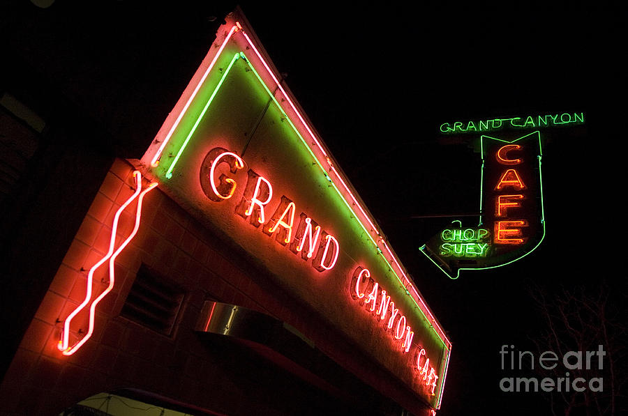 Grand Canyon National Park Photograph - Route 66 Grand Canyon Neon by Bob Christopher