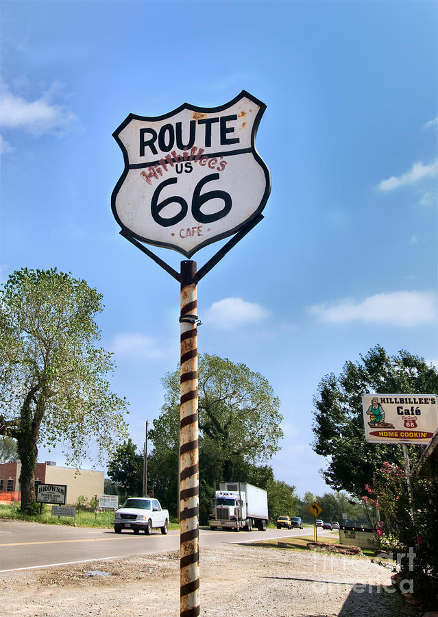 Route 66 Road Sign Photograph By Betty Larue