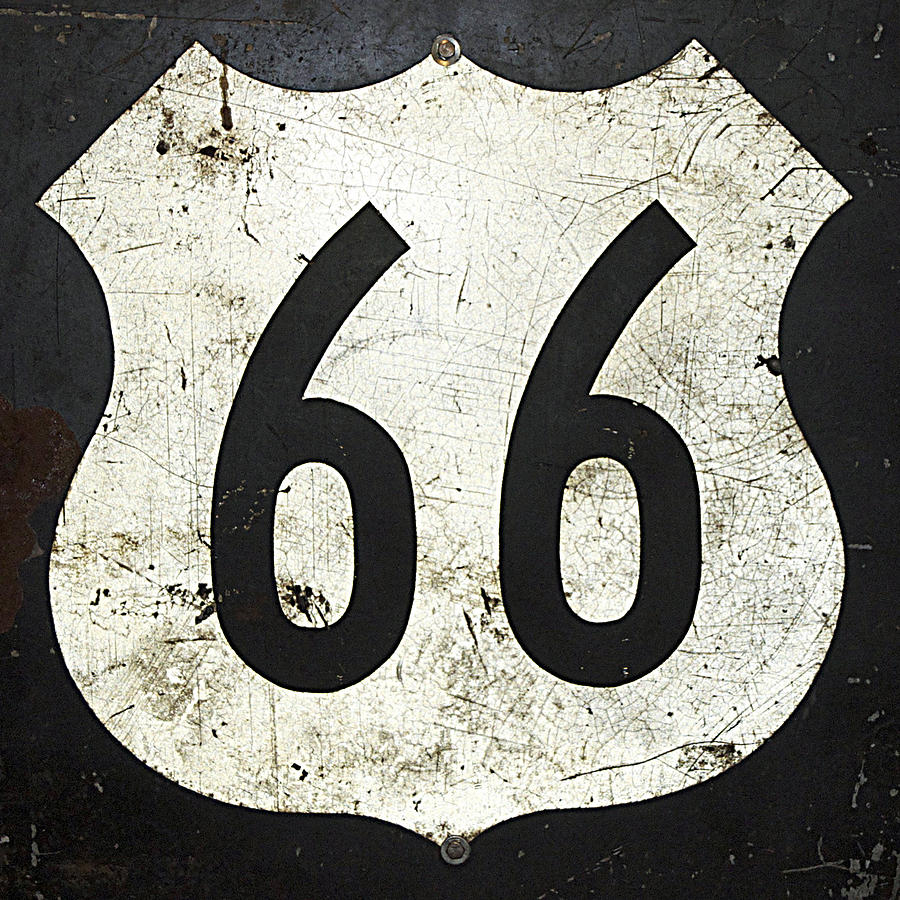 Route 66 Road Sign Photograph by Cheri Randolph