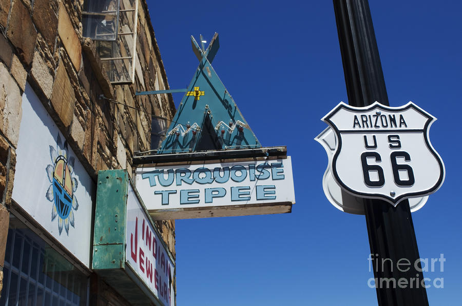 Detektiv Gravere spild væk Route 66 Turquoise Tepee Photograph by Bob Christopher - Pixels