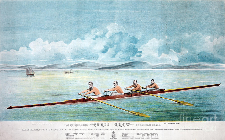 Athlete Photograph - ROWING TEAM, c1875 by Granger