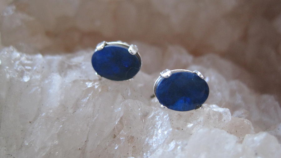 Royal Blue Opal Earrings Jewelry by Susan Mountainspring - Fine Art America