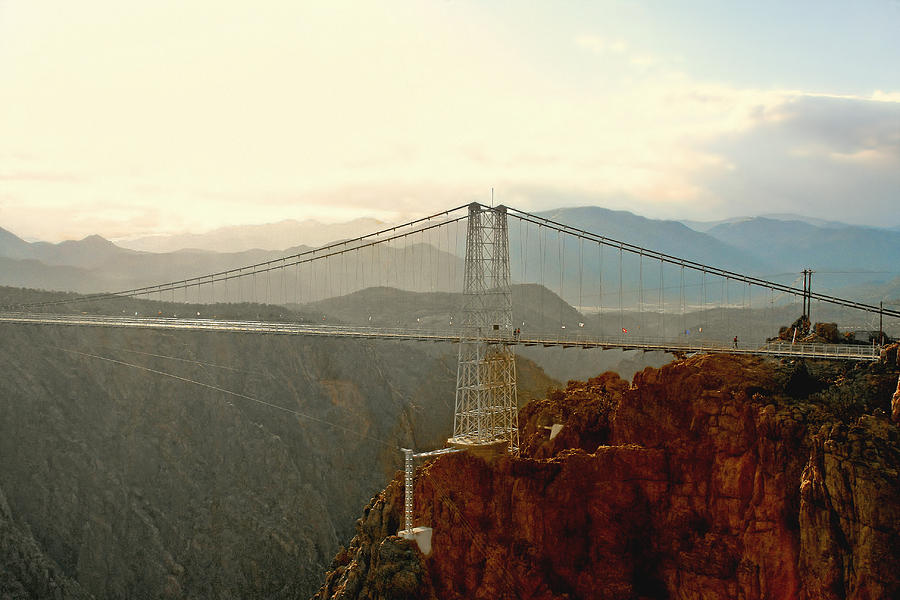 Bridge Photograph - Royal Gorge Bridge Colorado - Take a walk across the sky by Alexandra Till
