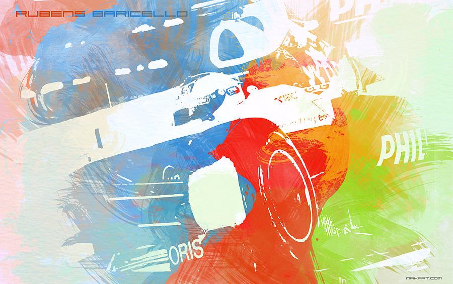 Formula One Painting - Rubens Baricello by Naxart Studio