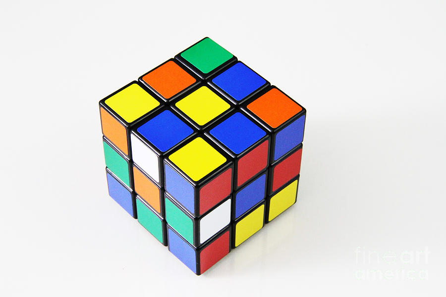Cube Photograph - Rubiks Cube by Photo Researchers, Inc.