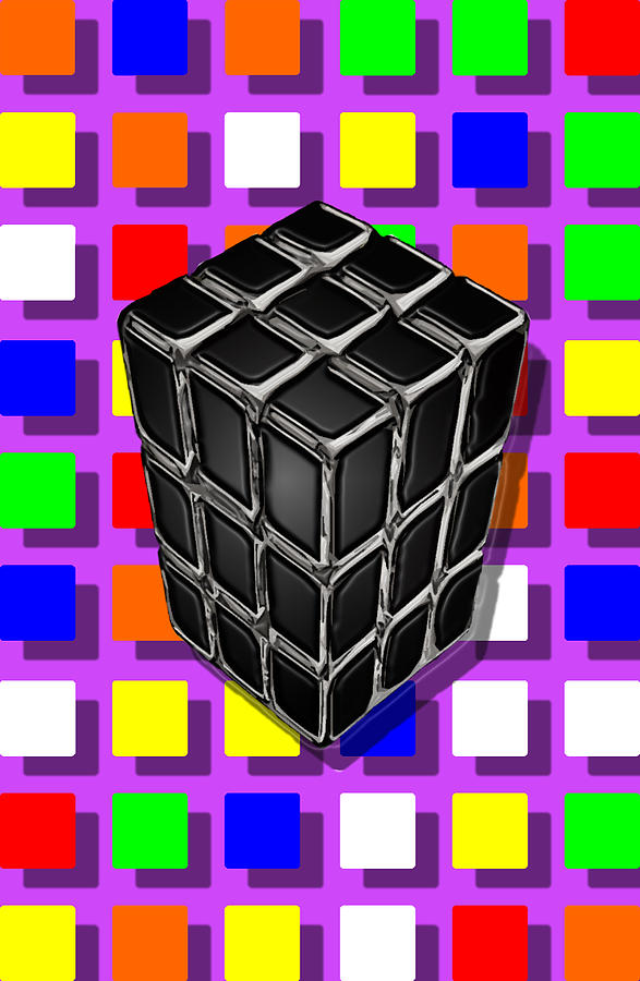 Rubiks Cube Stickers Off Digital Art By Brian Roberts 