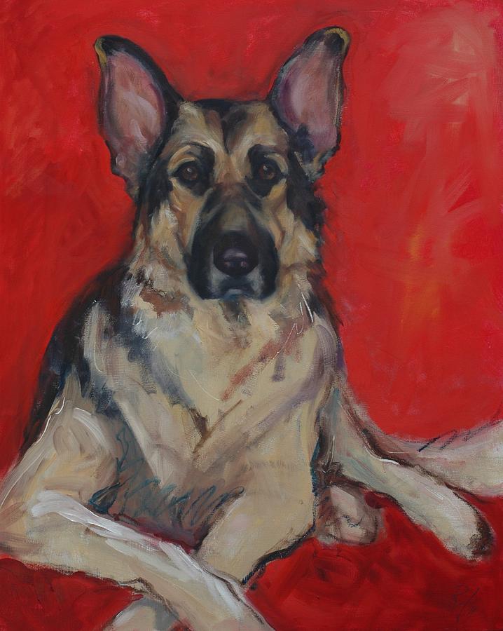 Dog Painting - Ruby by Pet Whimsy  Portraits
