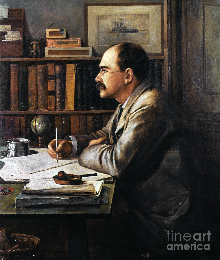 Rudyard Kipling Painting by Granger