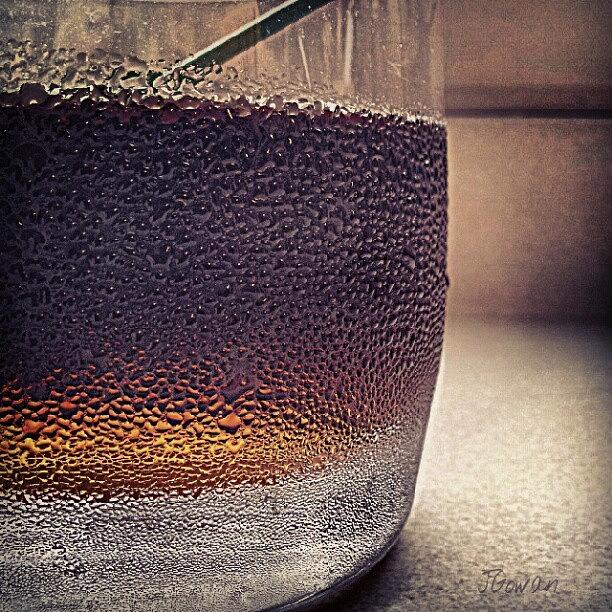 Alcoholic Photograph - Rum. Yum. #rum #yum #droplets #cola by Jess Gowan