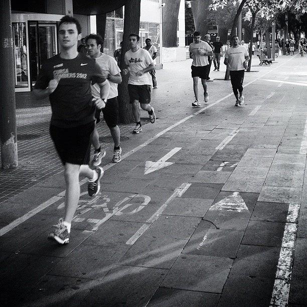 Barcelona Photograph - Runners Ll by Ric Spencer