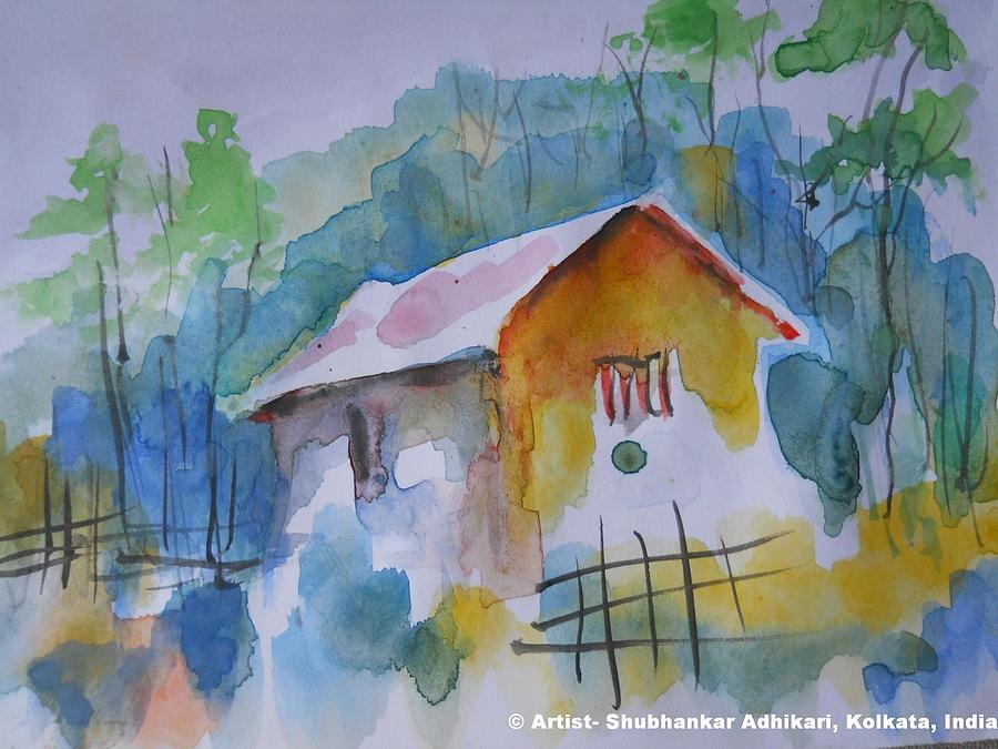 Rural Bengal -2 Painting by Shubhankar Adhikari