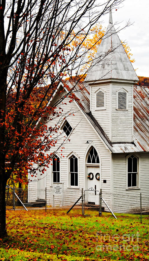 Rural Church in Fall - WV Photograph by Kathleen K Parker