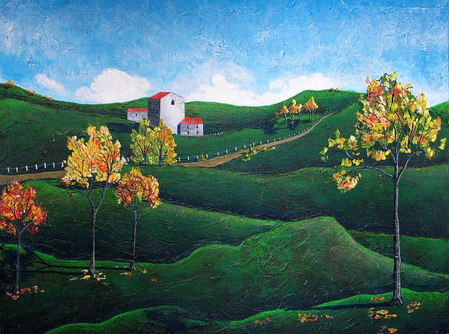 Tree Painting - Rural Landscape by Rollin Kocsis