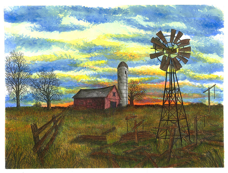 Rural Ontario Farm Painting by Jonathan Baldock - Fine Art America