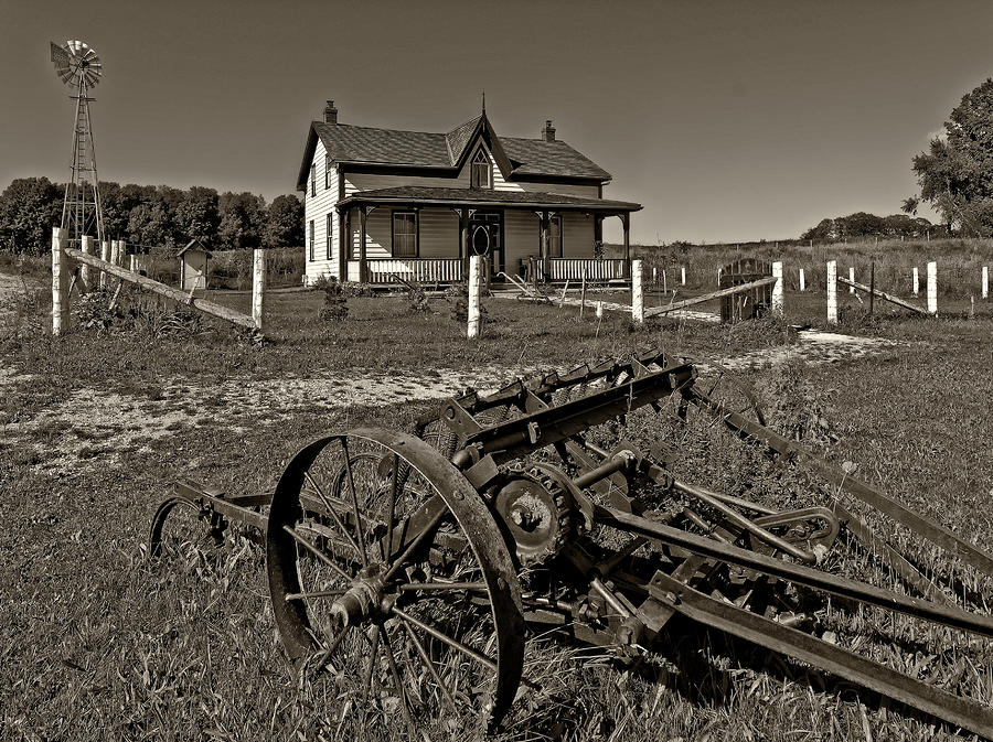 Rural Ontario Sepia Photograph