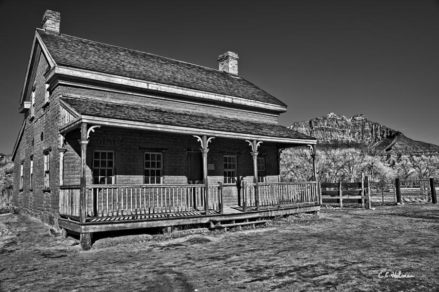 Russell Home - BW Photograph by Christopher Holmes