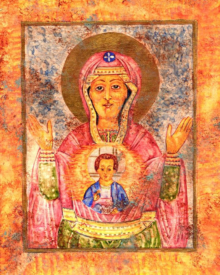 Russian Madonna Drawing by Suzan  Sommers